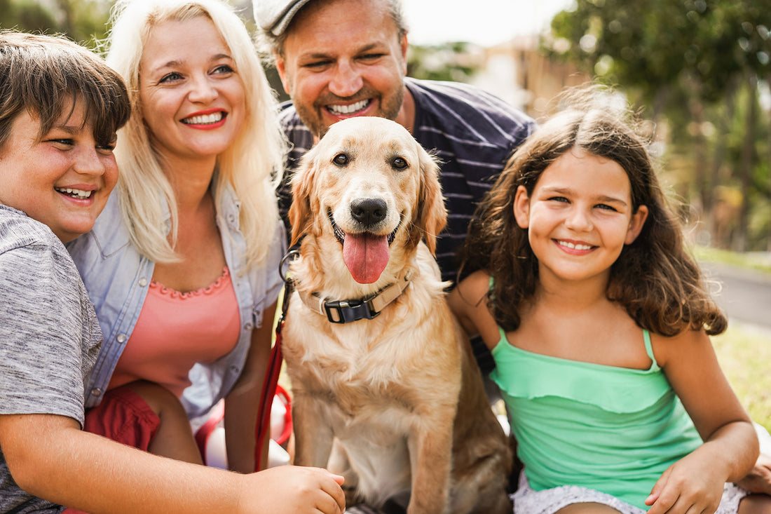Happy Family With Dog